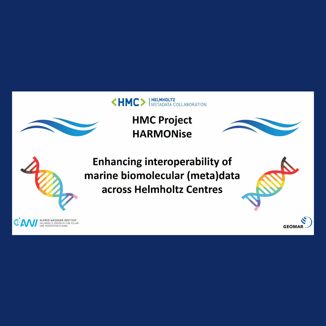 HARMONise: HARMONise: Enhancing interoperability of marine biomolecular (meta)data across Helmholtz Centres logo